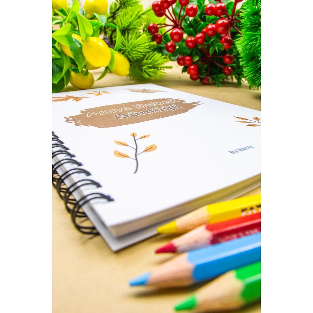 Schwangerschafts- und Mutter-Baby-Tagebuch 14x20 cm Design Tägliches Notizbuch, (Haupt- und USAQ)