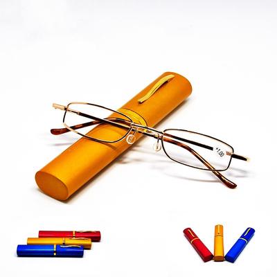 Lesebrille hochwertig mit Röhrenetui +1,0 +1,5 +2,0 +2,5 +3,0 +3,5 4,0 Herren Damen Metallbrille