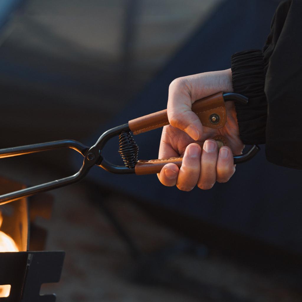 Lange Griffkohlezange Metall Camping Grillzange Kaminzange Grillkohle-Aufhebezange Langlebig
