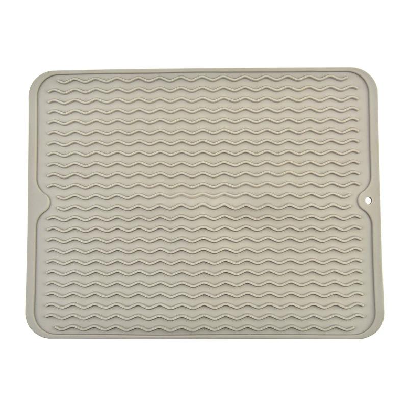 Silicone Dish Drying Mat,40 X 30cm Large Dish Drying Mats,Counter Top Mat,Dish Draining Mat,Silicone Tray Kitchen Accessories