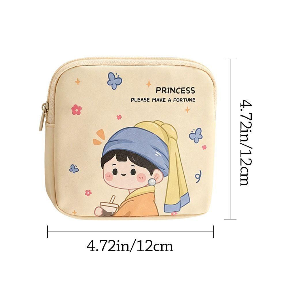 Creative Zipper Pouch Sanitary Pads Bag Large Capacity Multipurpose Coin Purse Sundries Storage Pouch Travel