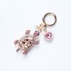 Keychain Sparkling Rhinestones Turtle Shape Bag Ornament with Faux Pearls Decor Bags Keys Decoration