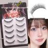 Korean One-Piece Wet Look False Eyelashes: Double Eyelid Support, Natural Style, Dense for Beginners
