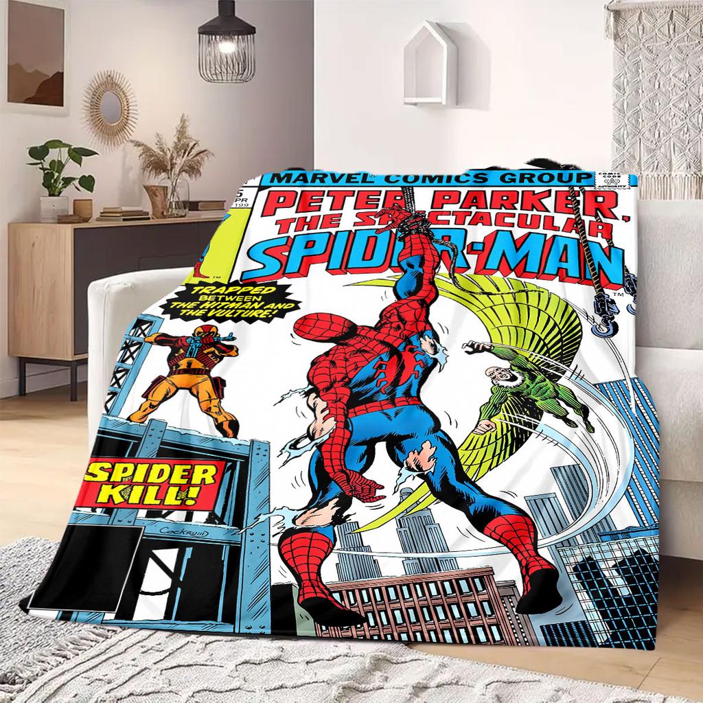 Marvel Cartoon Print for Bedrooms Sofas Beds Chairs Picnics Travel Flannel Blanket Home Decor Great Gift Various Sizes New