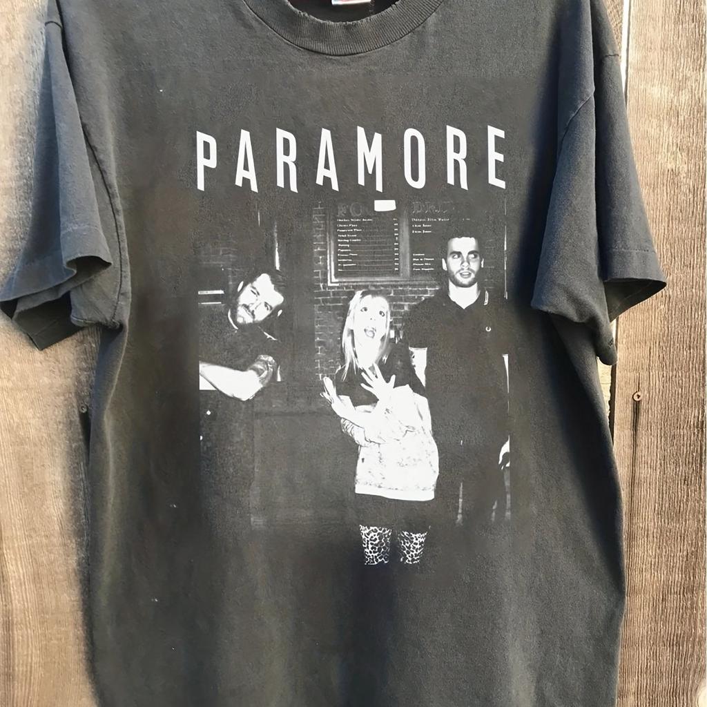 Paramore Band Rare Design's New Men's T-shirt for Summer, Suitable for Both Men and Women, Casual and Fashionable T-shirt