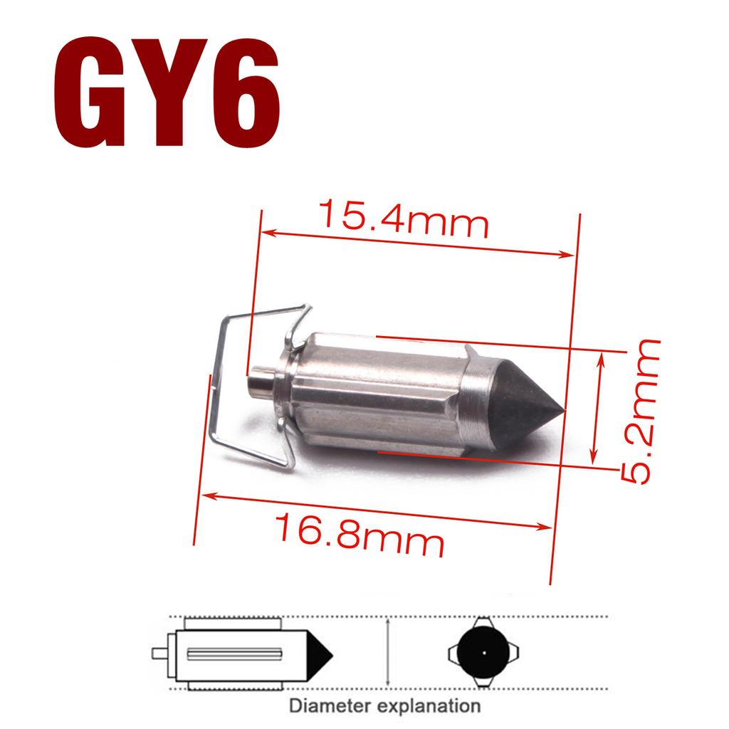 6 Stück Vergaser-Ventilnadeln Reparaturteil Für PZ16 PZ19 PZ20 PZ22 PZ26 PZ27 PZ30 CG125 GY6 50 125CC Motorradteile