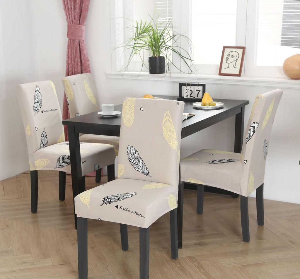 Stretchable Printed Chair Cover, Dustproof, for Home or Office Seats