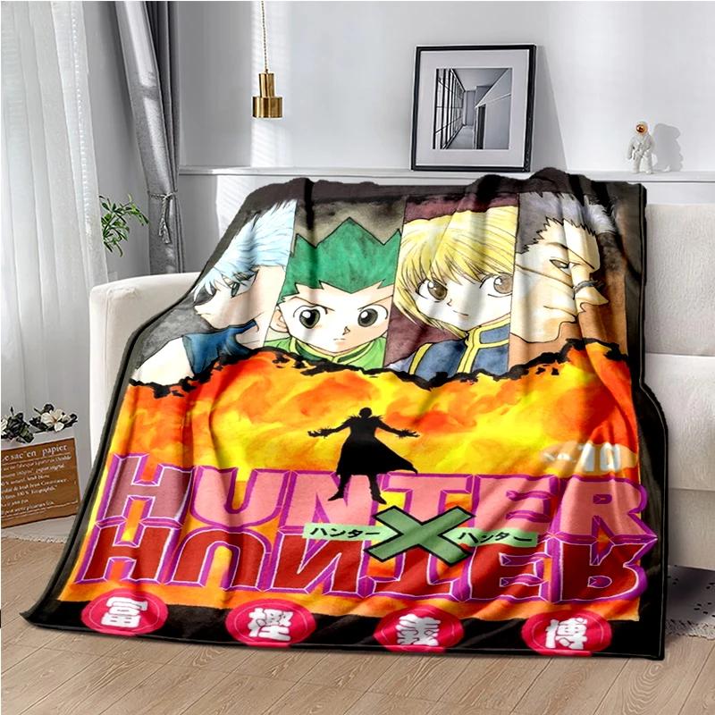

HUNTER X HUNTER Throw Blanket Anime Soft Cover Lightweight Warm Cartoon Blankets for Kidsroom bedroom 75x90cm