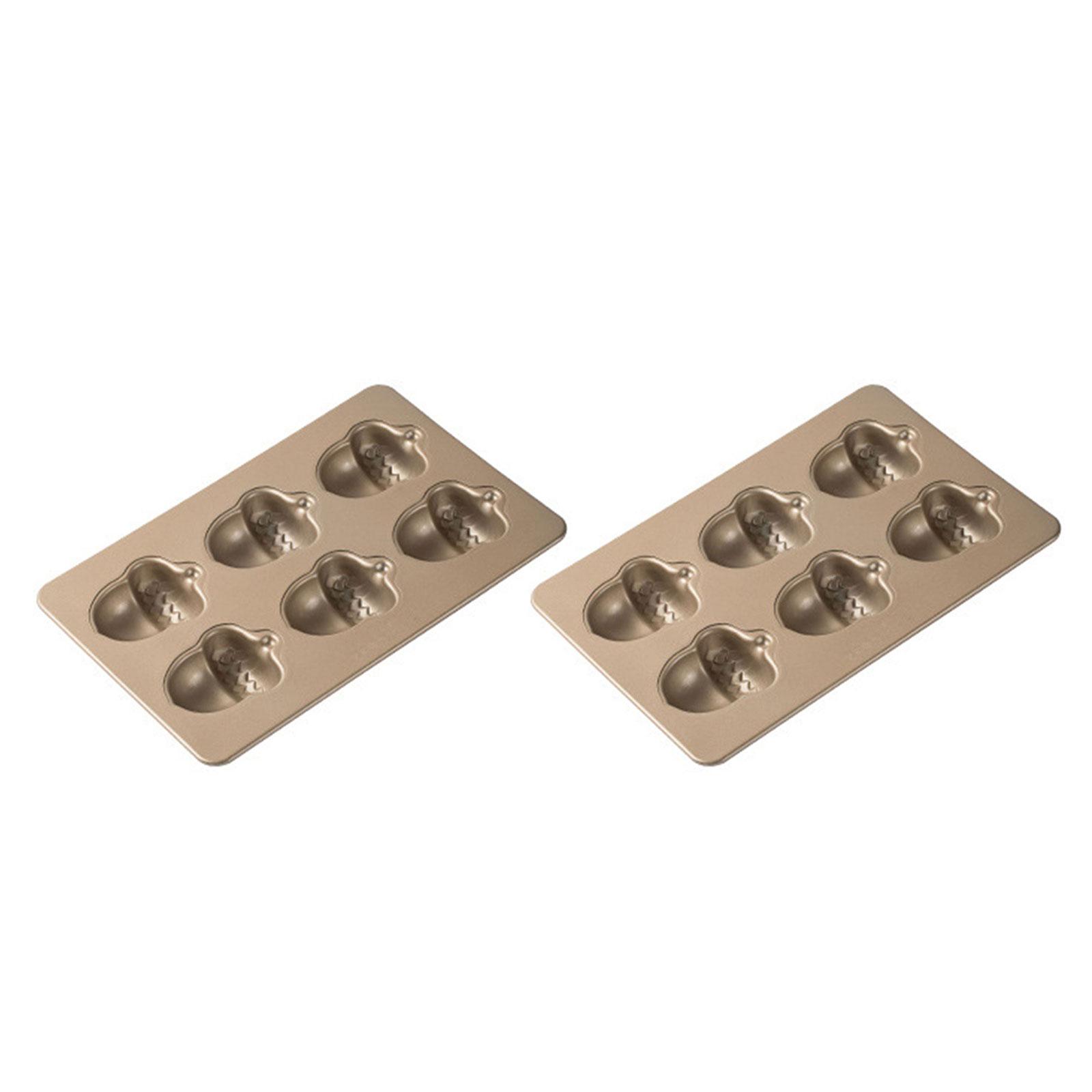 

2 шт. антипригарные формы для кексов в форме грибов/желудей, посуда для выпечки тортов, 6-секционные формы из углеродистой стали для выпечки угощений в духовке B