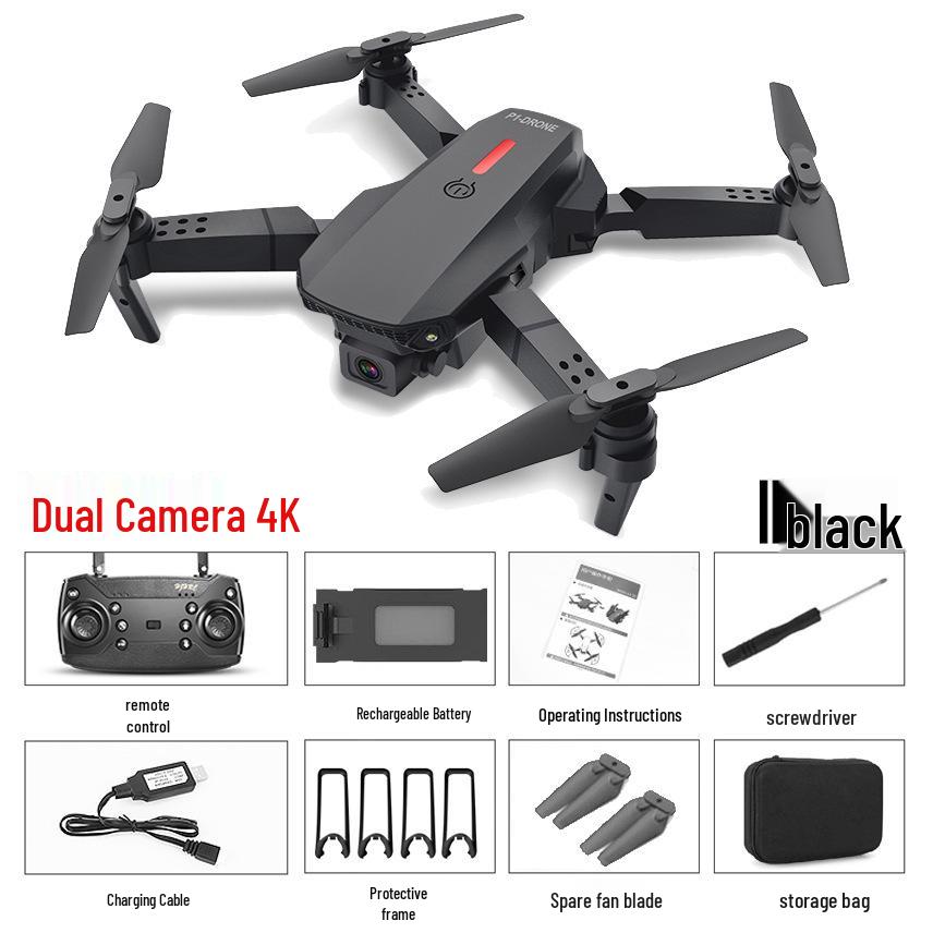 E88 Mini Foldable Brushless Drone with Optical Flow & Remote Control for Aerial Photography
