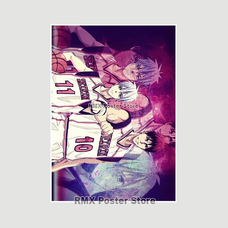 

Баскетбольный плакат Куроко, белая мелованная бумага, спортивный аниме, художественная живопись, фотографии, наклейки на стену, украшение для гостиной, домашний декор 30x21cm