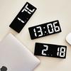 Rouge - Horloge Numérique Électronique Led, Alarme Murale Nordique Suspendue, Snooze, Horloge De Table, Calen