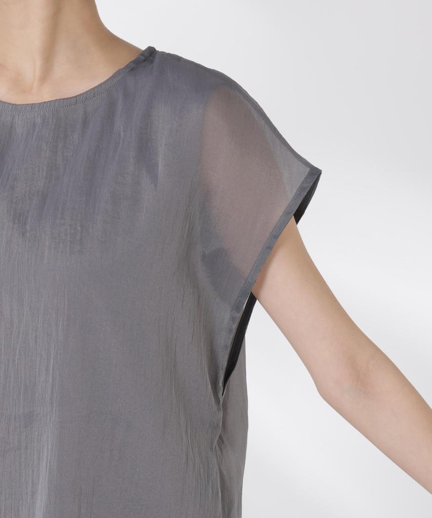 Nano Universe Sheer Layered Sleeveless Cutout F Women's Top, 037, Ivory, 673-5124330