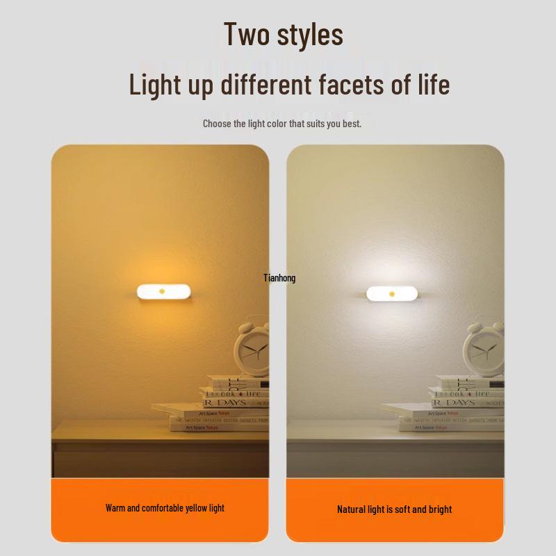 Smart Rechargeable Sound-Controlled Night Light with Motion Sensor for Hallway and Stairwell