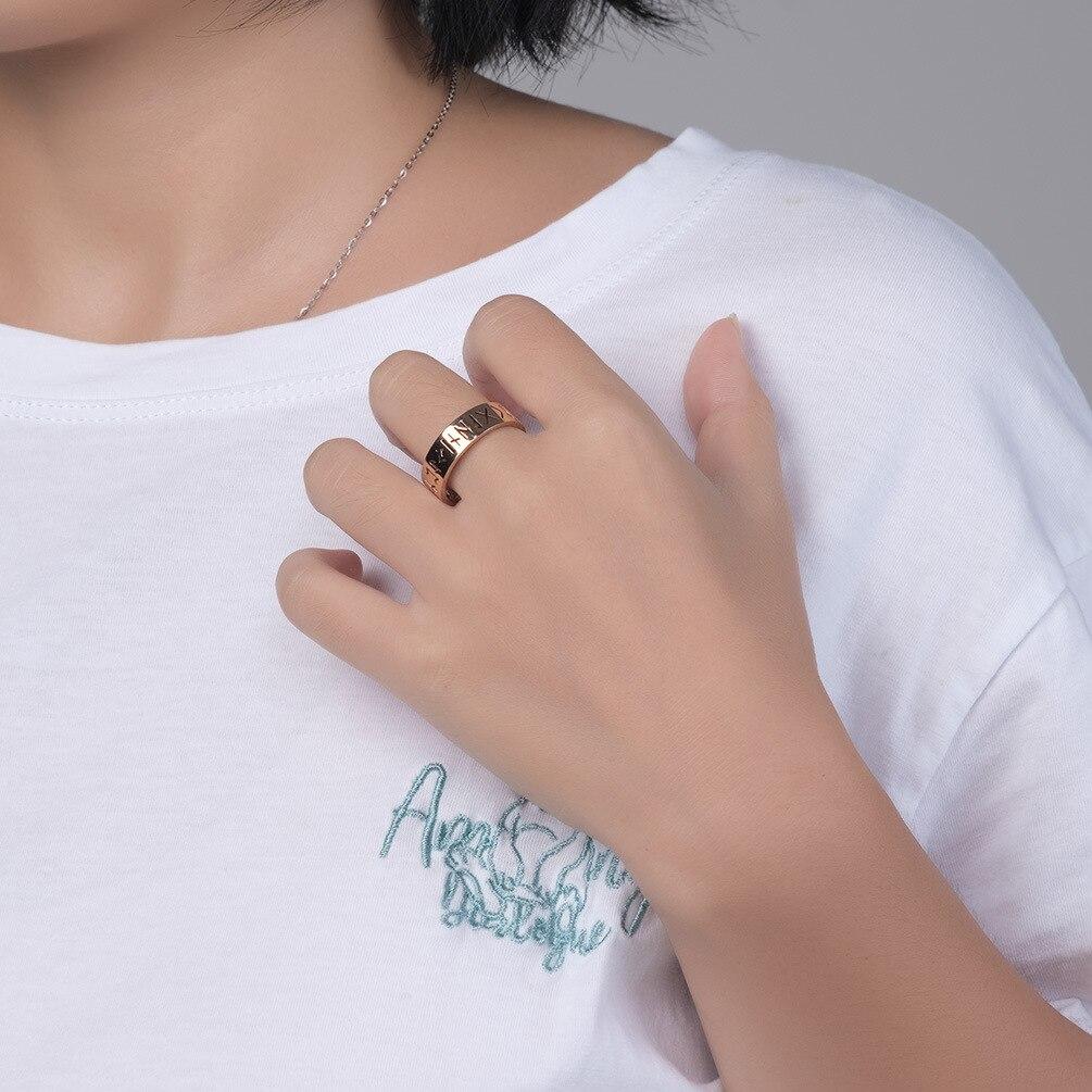 Nordic Script Hollow Titanium Steel Rings Rune Men's and Women's Jewelry Accessories Party Punk Holiday Gift Jewelry