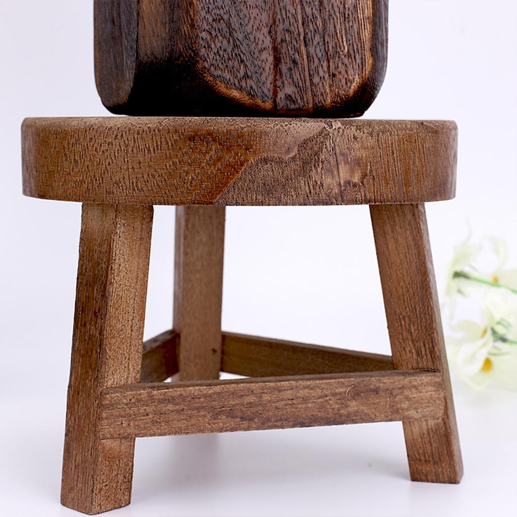 Wood Low Stools Small Bench Plant Stand Indoor Outdoor Er Pot Holder Shelf Modern for Entryway Garden Decoration