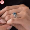 1A stylish and unique ring for women S925Sterling silver couple's ring Easy-to-wear dark blue zircon ring jewelry Women's Gift Give to a good friend