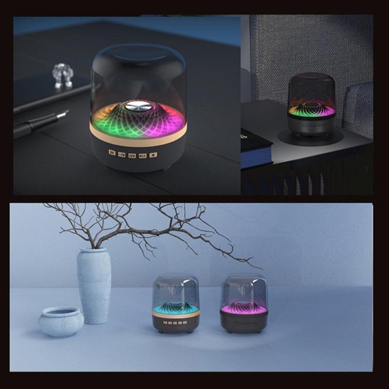 Rechargeable Color LED Bluetooth-compatible Speaker Waterproof High Capacity Battery Wireless Speaker For Poolside Backyard