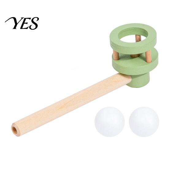 Kids Floating Ball Toy Blow Toy, Suspension Blowing Wooden Pipe for Child Lung Capacity Training, Educational Boys Girls Exercise