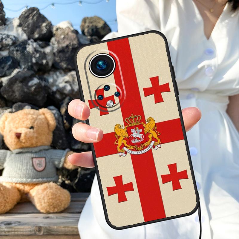 Georgia Grunge Flag Case For Honor Magic 7 Lite 5 6 8 Pro X9a X9b X9c X9d X8b X8c 50 70 90 200 400 Win RT Cover