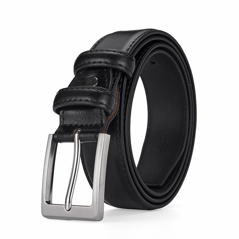

Мужской ретро кожаный ремень с пряжкой-пином Простой ремень Модный ремень 125cm
