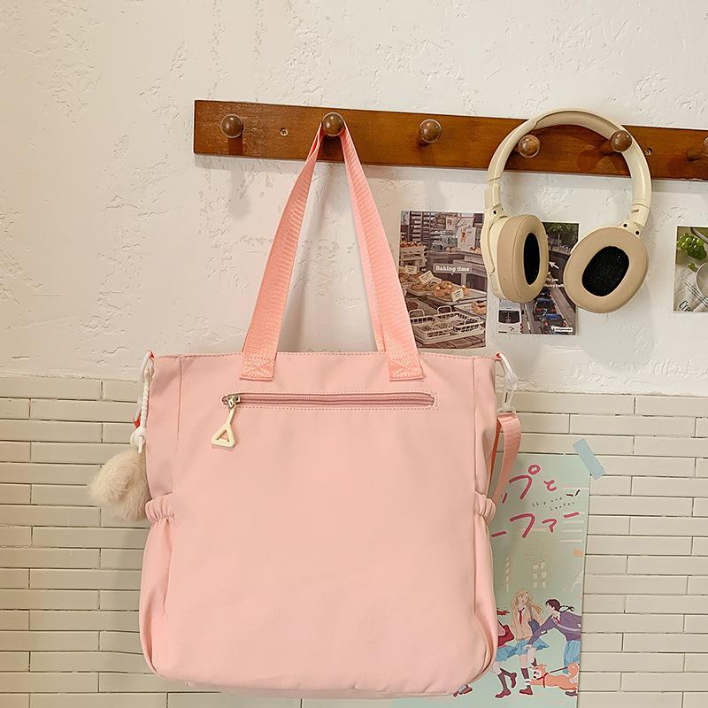 School Bag 2025 New Ins Cute High-value Large-capacity Make-up Bag Versatile Casual Lightweight Sweet Shoulder Bag