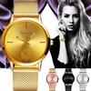 New Fashion Luxury Women Quartz Watch Rose  Stainless Steel Mesh Belt Female Clocks Dress W
