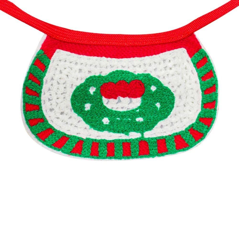 2PCS Cotton Plush Christmas Pet Hat Winter Pet Costume New Pet Bandana  Dog