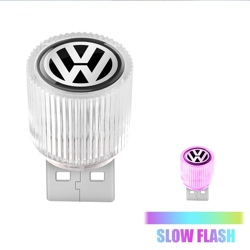 

2026 Hot For VW VOLKSWAGEN 1pc Portable Light Plug Play Decorative Atmosphere Lamps Car Small USB LED Ambient Light for Volkswag 1pc
