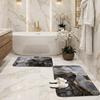 3PCS/SET Marble Pattern Bathroom Mat Soft Toilet Lid Cover Nordic-style Non-Slip Rug  Home Floor