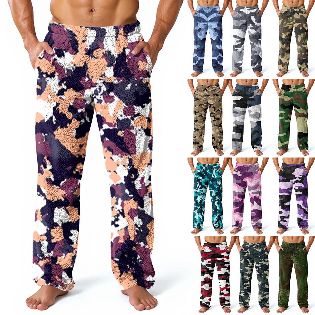 Pantalones de Casa Estampados por Todas Partes para Hombre Pantalones de Pijama para Dormir Pantalones Largos Pantalones de Pijama
