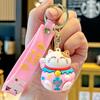Cartoon Lucky Cat Keychain: Elegant and Cute Pendant for Car, Backpack, or Bag