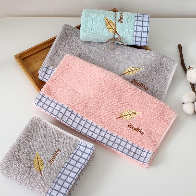 Premium Cotton Leaves Towel Set Ultra Absorbent Lint-Free Quick Dry Lightweight Bath And Hand Towels for Home 1/4/6pcs Options