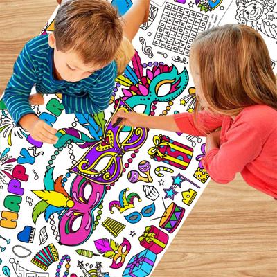 Party Decoration Coloring Poster Puzzle DIY Graffitis Scroll Rabbits Carnival Decoration