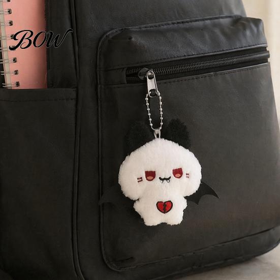 Squeaky Halloween Pendant Plush Pendant, Stuffed Skeleton Mummy Bear Keychain Toy Decorative Accessory for Backpacks Handbags Purses