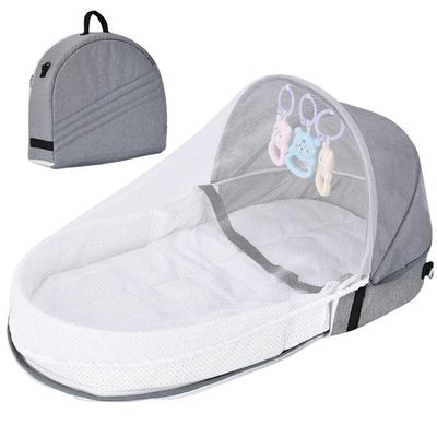 Portable Baby Bed, Travel Cradle, Foldable Baby Cot, Baby Bed for Camping, Baby Cots for Newborns, Babies, Mosquito and Sun Protection Net