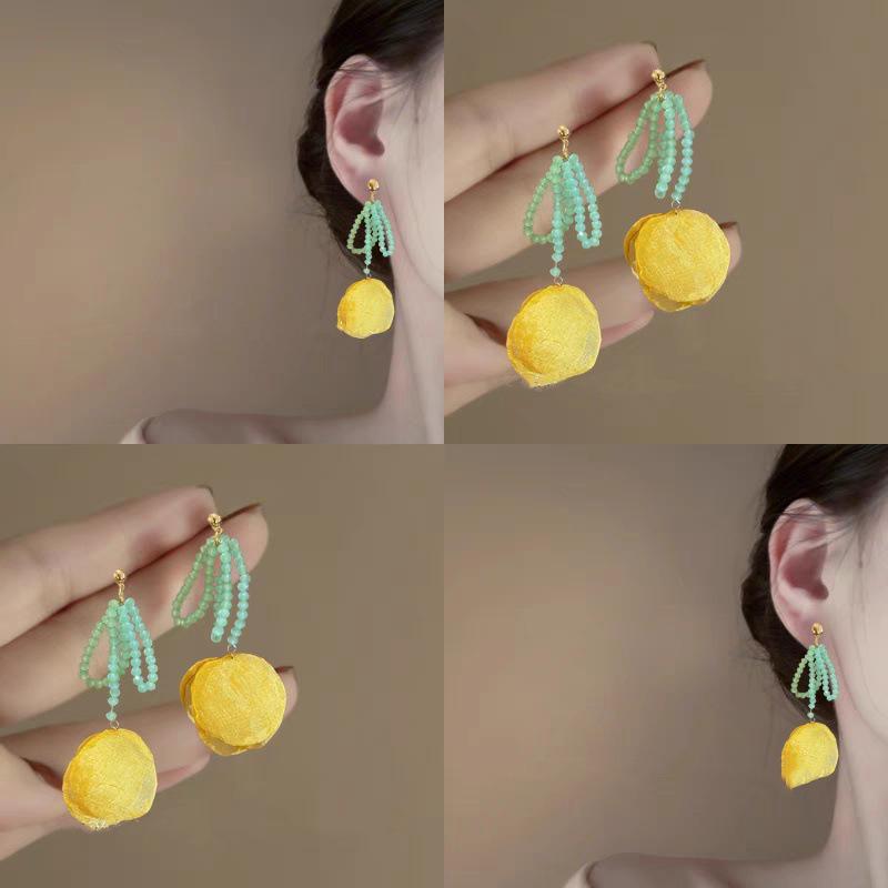 Seaside Resort Chiffon Bowknot Tassel Earrings: Fresh, Sweet, Trendy Ear Accessories