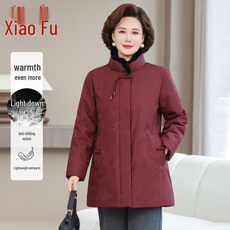 

Elderly Women s Chinese Style Stand Collar Down Winter Coat 5XL