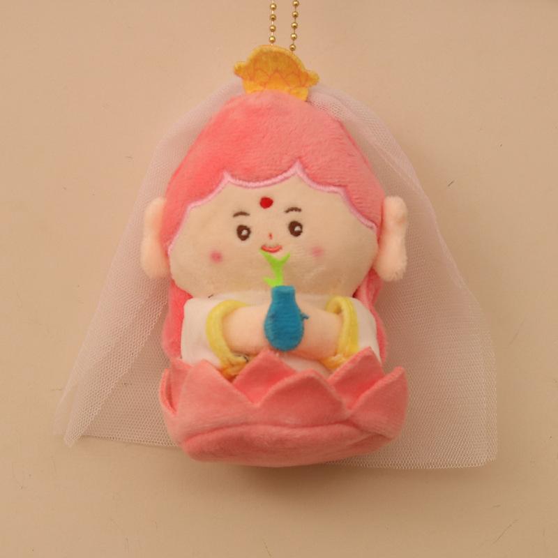 Buddhist Lotus Souvenir Car Hanging Portable Doll Plush Pendant Around The Yungang Grottoes In Xiyungang Grottoes In Foshan