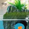 Aquarium Rock Cave Floating Decoration, Realistic Moss Ornament with Goldfish Tank Landscaping Cave, Fish Hideout Shelter for Betta Guppy Shrimp
