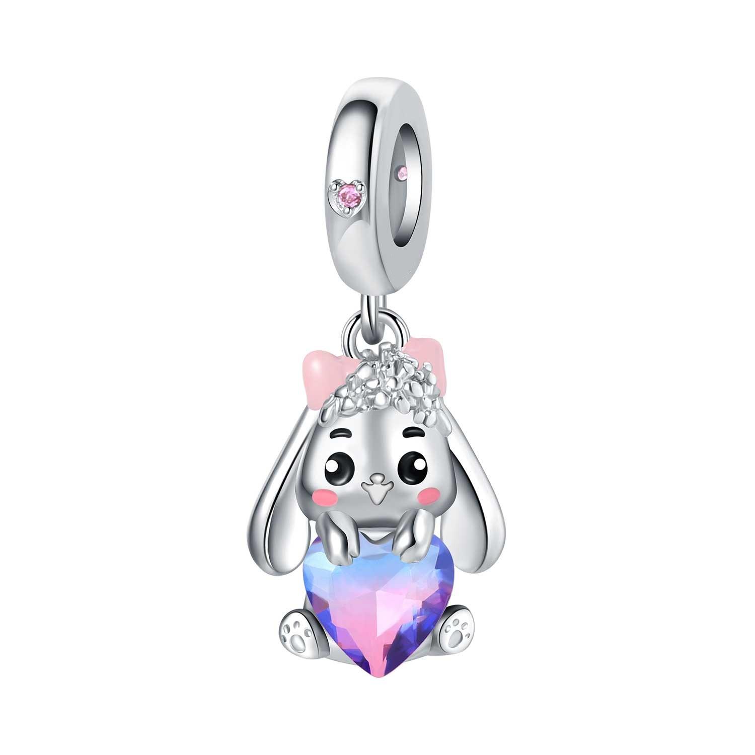 

Animal Theme Bracelet Bead Charms Elephant Rabbit Leopard Lion Pendant Jewelry Accessories