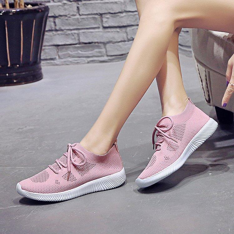 New Trendy Casual Sports Shoes. Mesh Shoes Rubber Muffin Sole Mid-heel (-c
