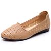 Fashion GKTINOO Women Hollow Flat Shoes Casual Loafers Female Fashion Moccasins Slip On Breathable Comfort Genuine Leather Ladies Shoes