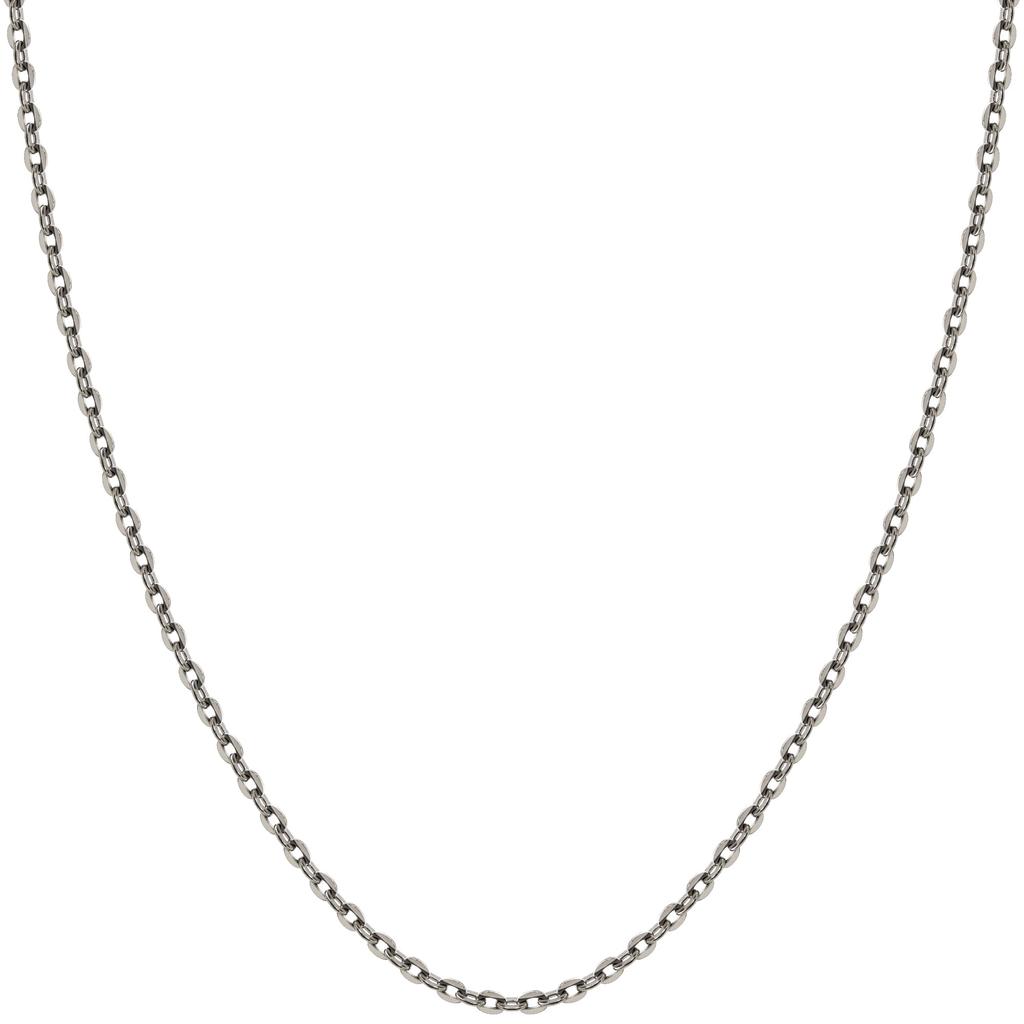 Phiten KJ [Limited Edition] Titanium Chain Necklace, Flat Azuki Bean Pattern, 1.8mm Width, 40-60cm (55cm), Made In Japan, Hypoallergenic