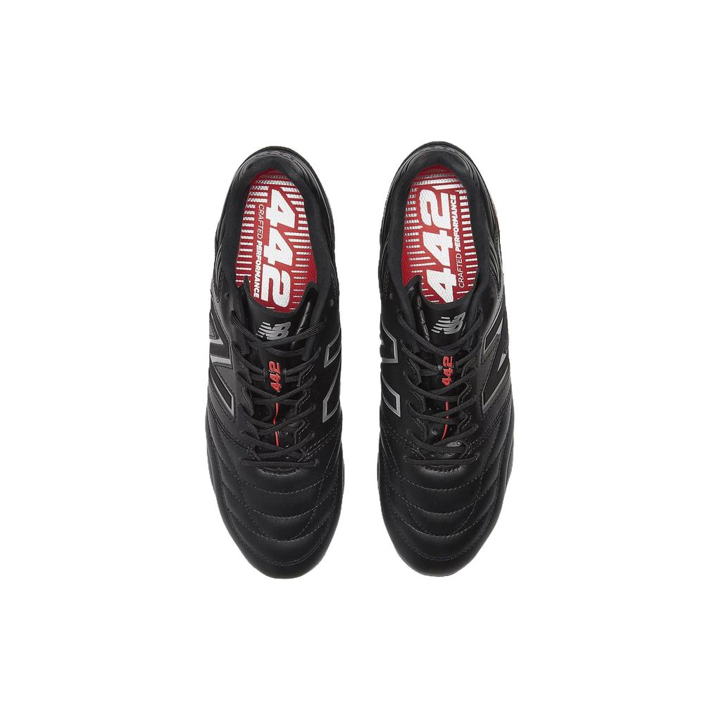 New Balance 442v2 Pro FG Black True Red Unisex Sneakers White S41FEBK2