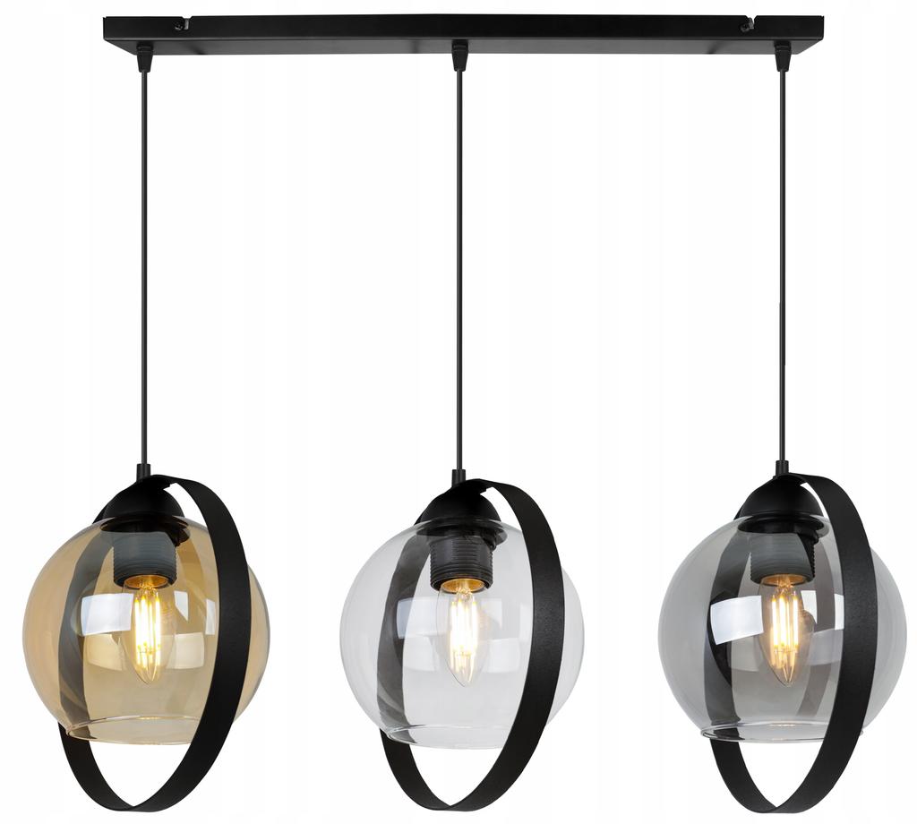 MODERN GLASS HANGING LAMP RINGS MIX