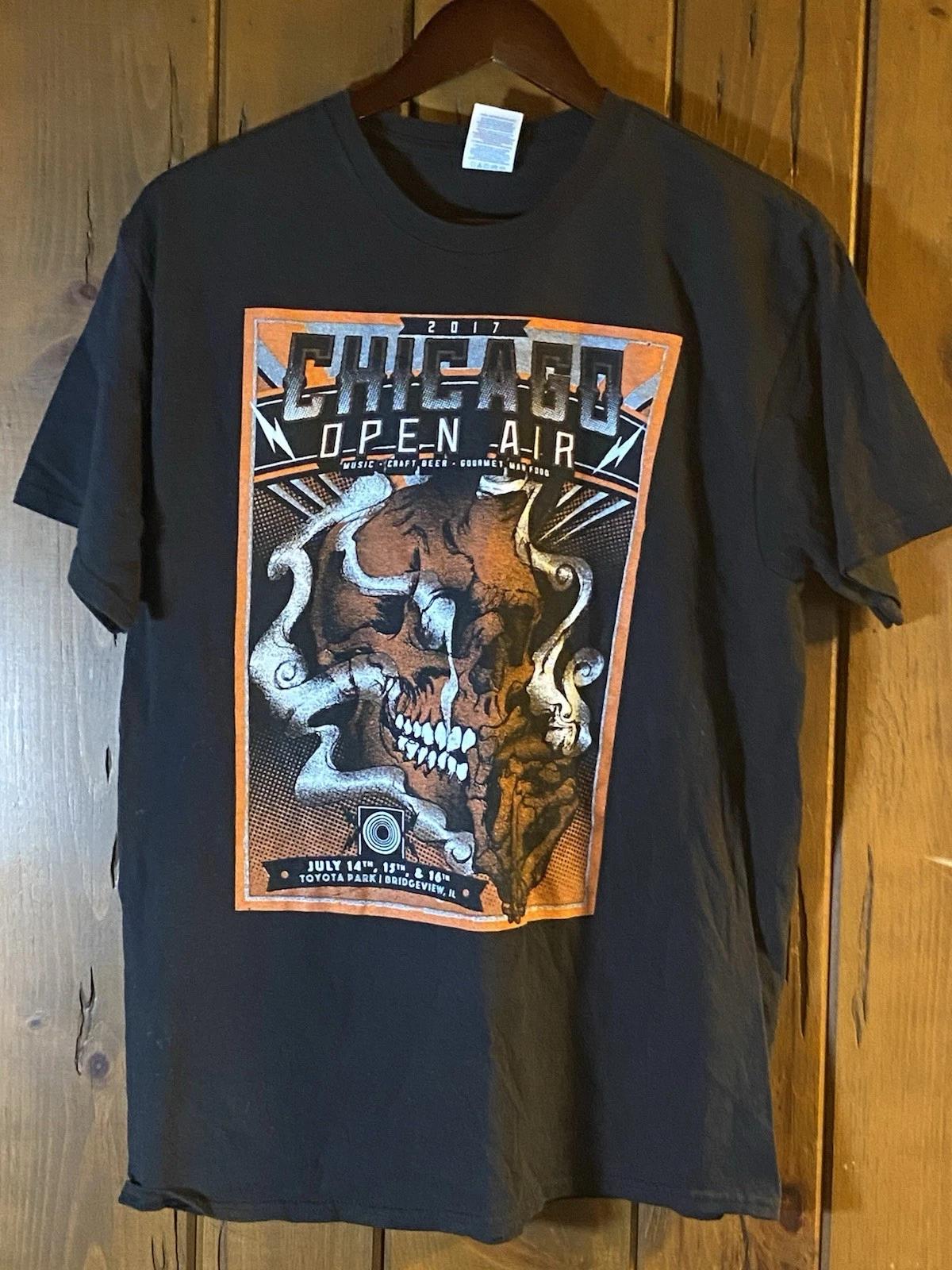 

RARE 2017 Chicago Open Air Festival T-Shirt KISS Korn Ozzy Osbourne Slayer Tour 3XL
