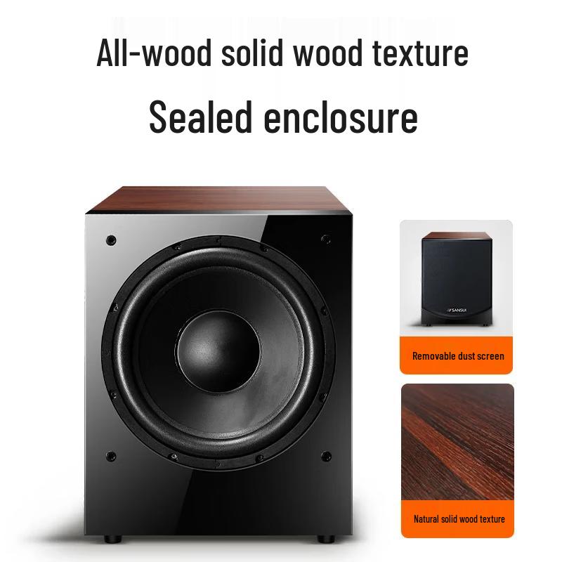 SANSUI SP4-15 12-inch Wooden Home Theater Subwoofer (CN Version)
