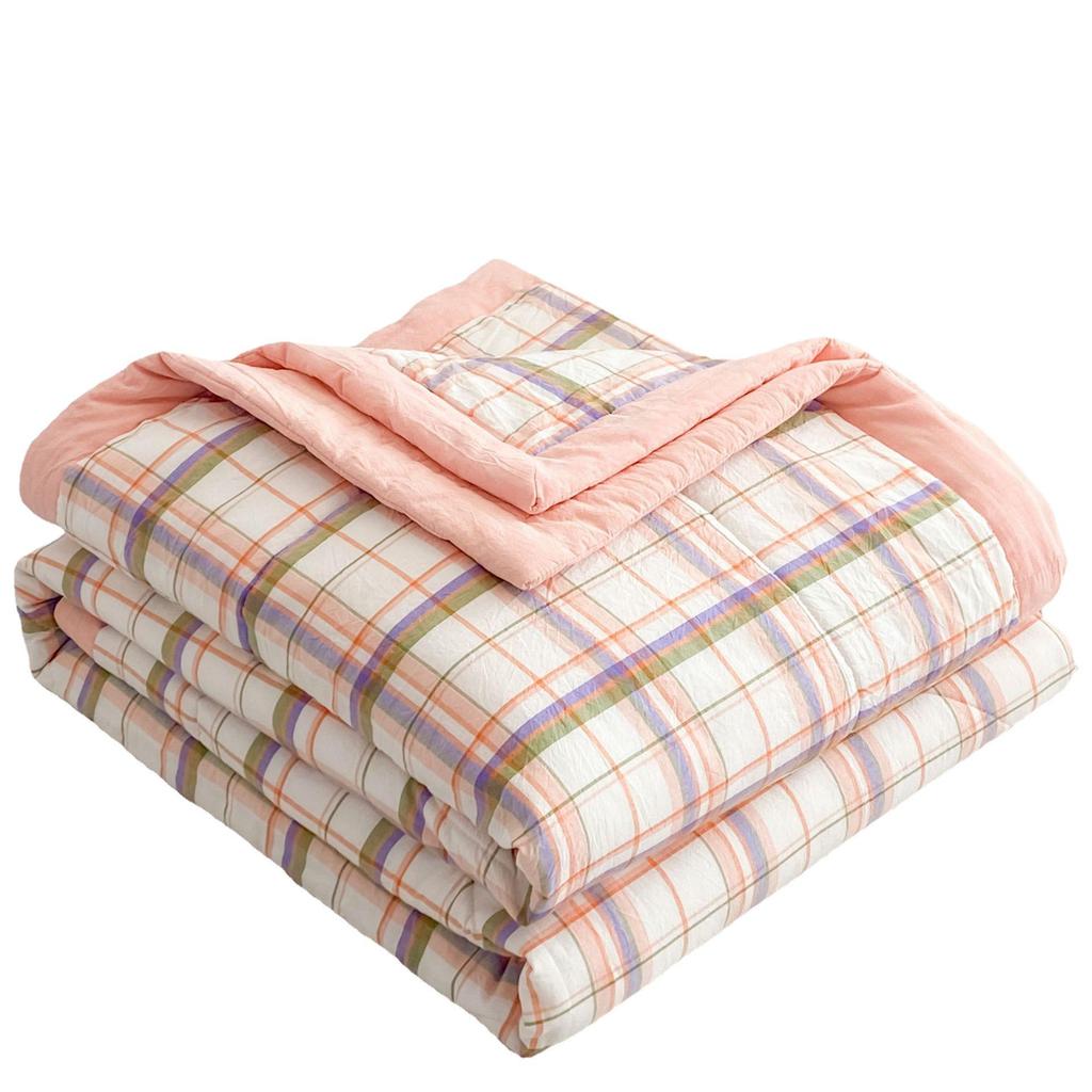 100% Cotton Summer Air Conditioning Quilt - Lightweight Quilt for Students and Children