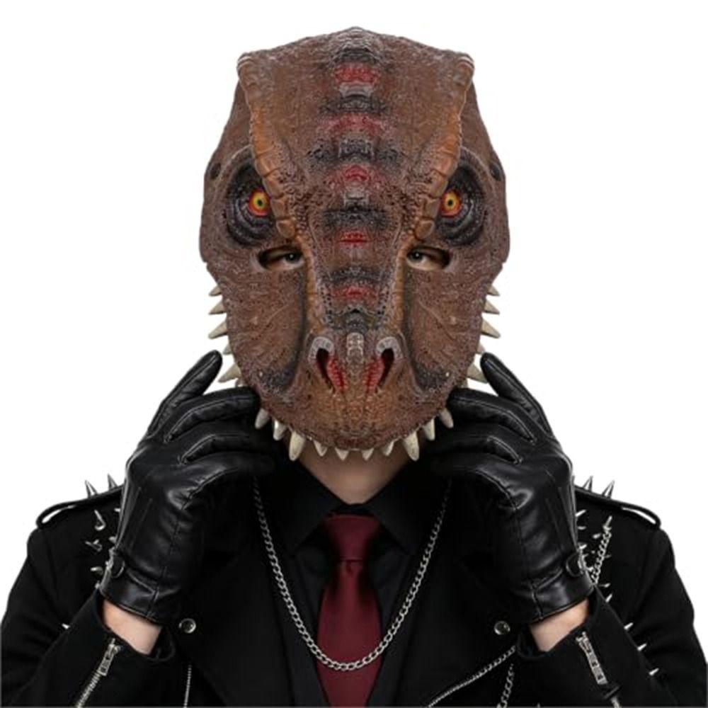 Máscara de Dinosaurio Realista Máscara de Animal Aterradora Accesorios Máscara de Cosplay Carnaval